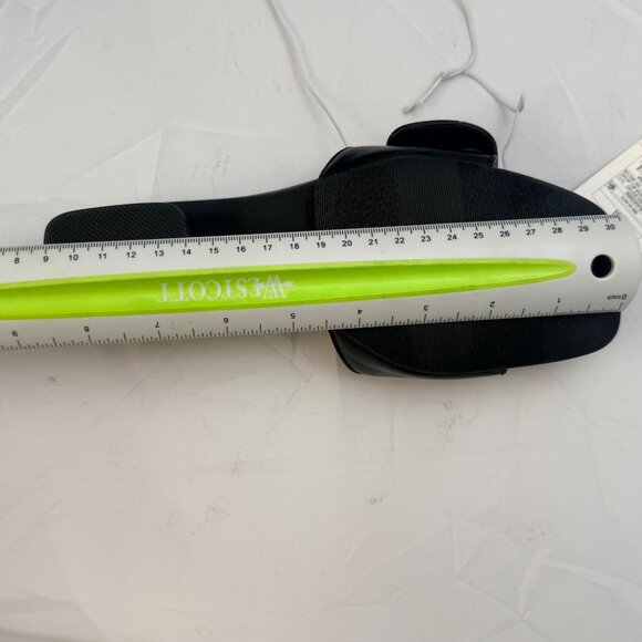 A New Day Heeled Sandals Womens 6.5 Black Faux Leather Block Heel Gold Buckle - Picture 7 of 11